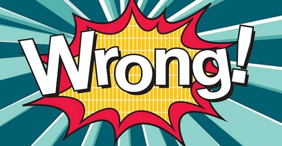 Неправильное решение