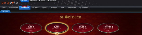 PartyPoker представил покер с короткой колодой