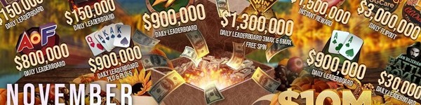 GGPokerOk разыгрывает $10 млн. в акциях ноября