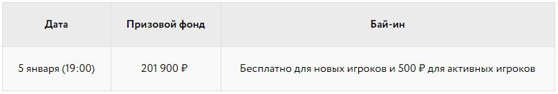 новогодний турнир