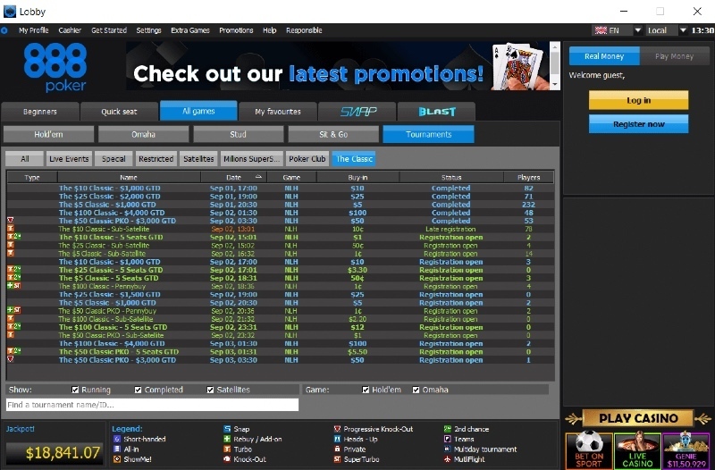 турниры the classic